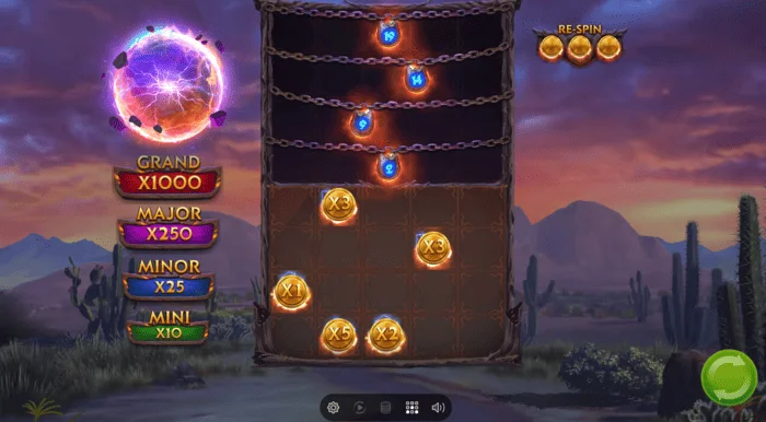 Layar permainan bonus Colt Lightning Inferno